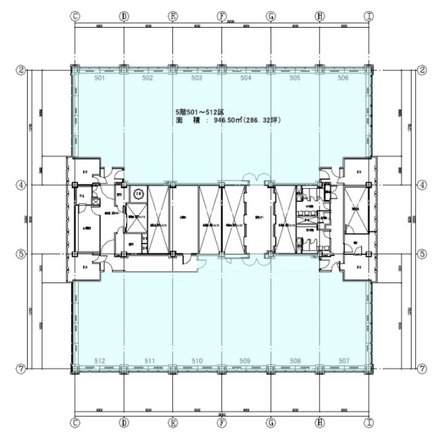 渋谷クロスタワー5F 間取り図