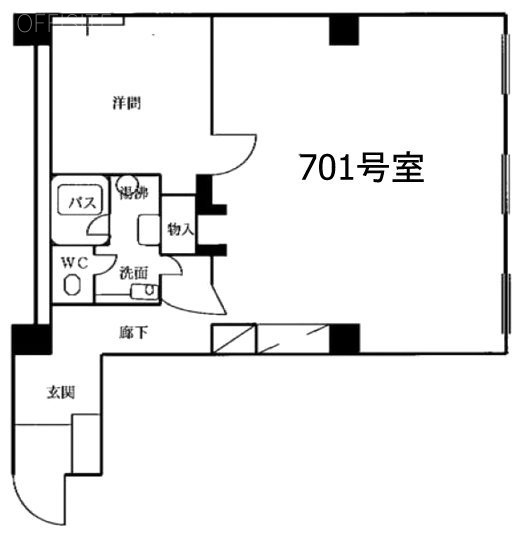 西山興業赤坂ビル701 間取り図