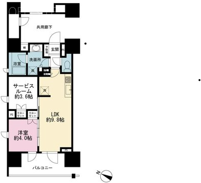 ピアース渋谷WEST705 間取り図