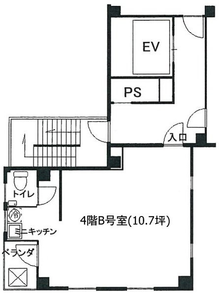 日宝茅場町ビルB 間取り図