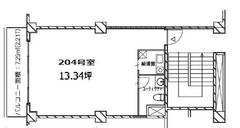 シティ市ヶ谷204 間取り図