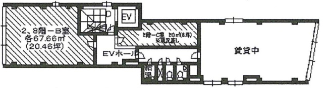 渋谷2丁目(新免)ビルB 間取り図