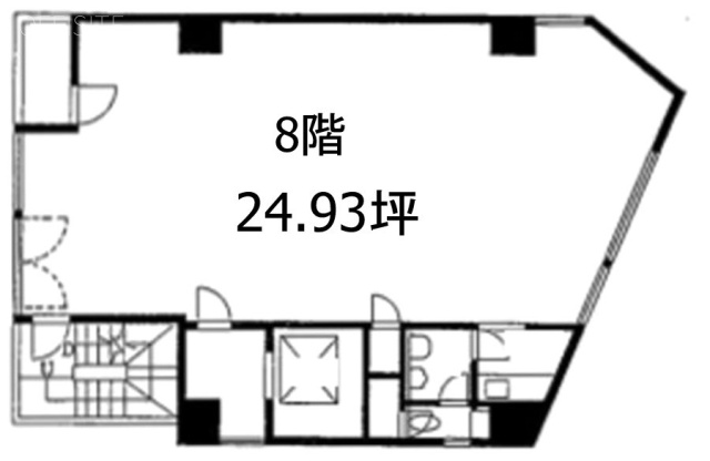 神楽坂藤井ビル8F 間取り図