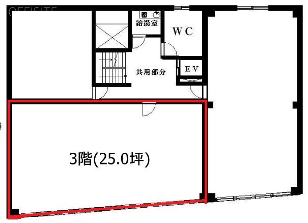 山武落合(さんぶおちあい)ビル3F 間取り図