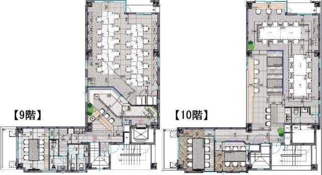 NOVEL WORK 日本橋茅場町9F～10F 間取り図