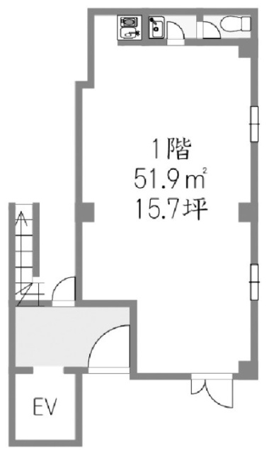 内山ビル1F 間取り図