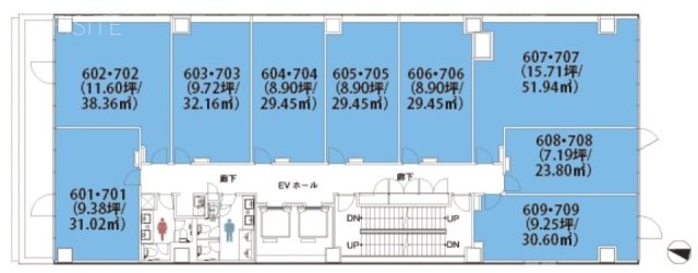 クロスオフィス渋谷706 間取り図