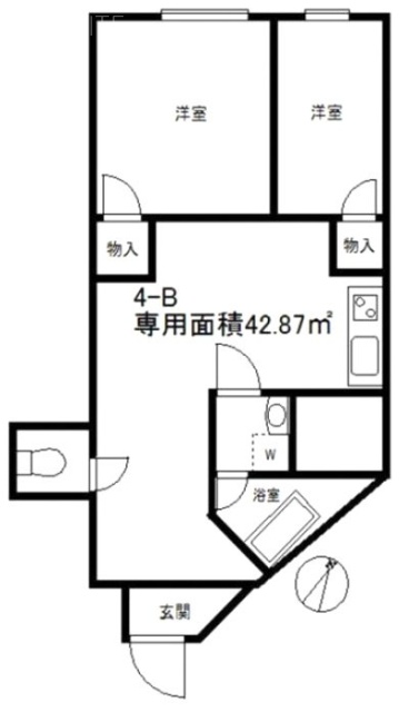 山六ビルB 間取り図