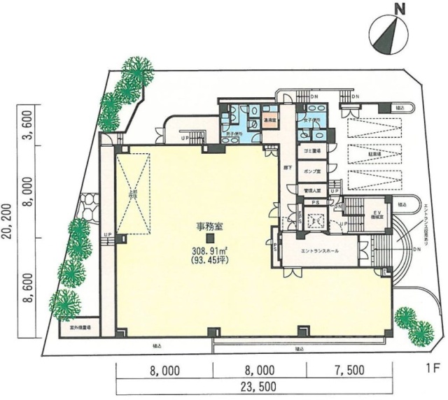赤坂KSAビル1F 間取り図