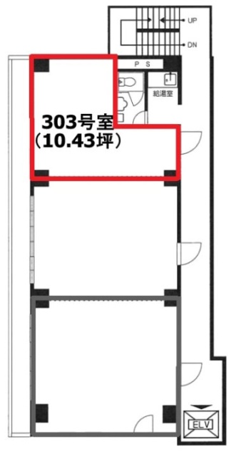 喜助九段北ビル303 間取り図