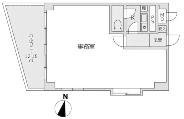 ビューハイツ日本橋201 間取り図