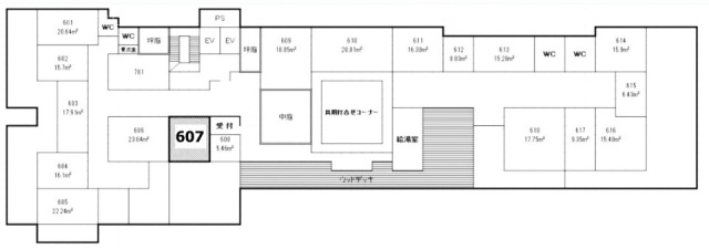 エルプリメント新宿607 間取り図