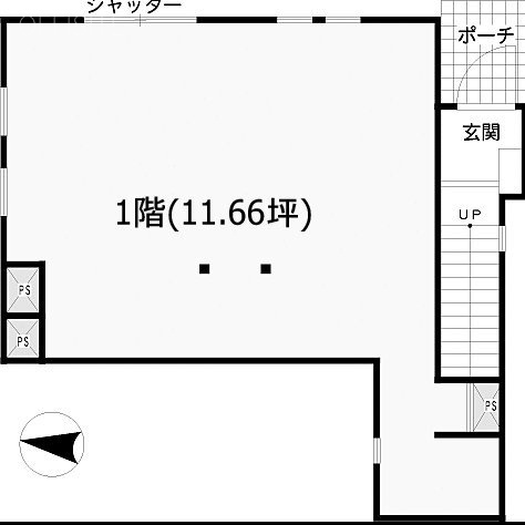 大森西5丁目店舗1F 間取り図