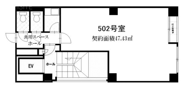 御苑イキビル502 間取り図