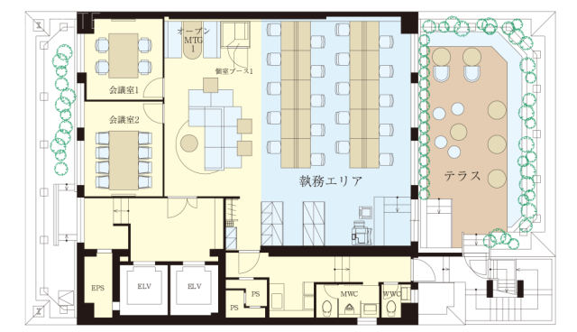 エンスイテ芝大門9F 間取り図
