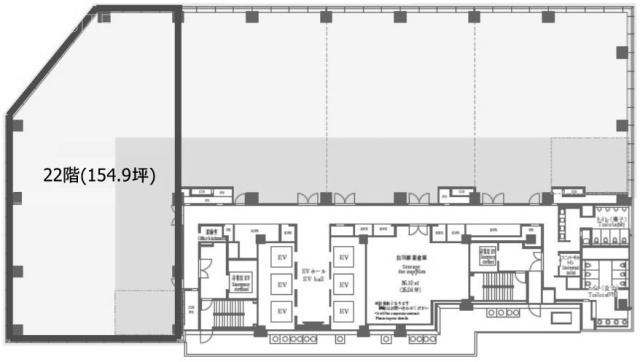 東京虎ノ門グローバルスクエア22F 間取り図