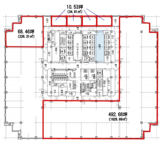 品川グランドセントラルタワー24F 間取り図