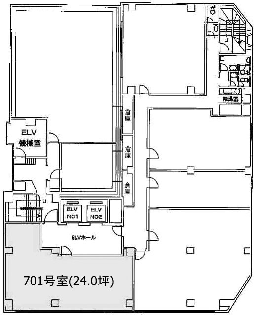 太洋ビルディング第2新館B701 間取り図