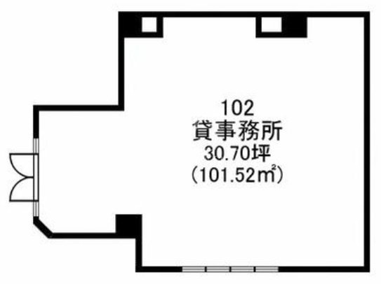 中銀第2八丁堀マンション102 間取り図