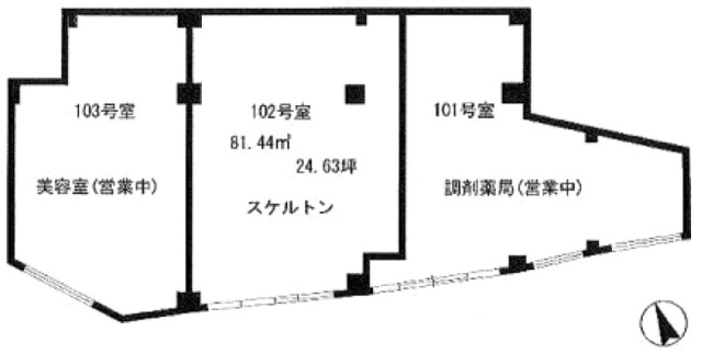 フラワーハイムⅠビル102 間取り図