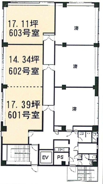 朝日相模原ビル606 間取り図