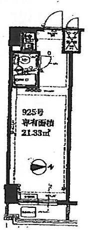 高田馬場ダイカンプラザ925 間取り図