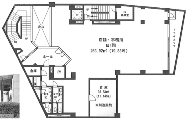 代官山ウエストビルB1F 間取り図