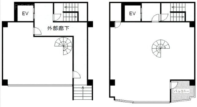 三経25ビル1F～2F 間取り図