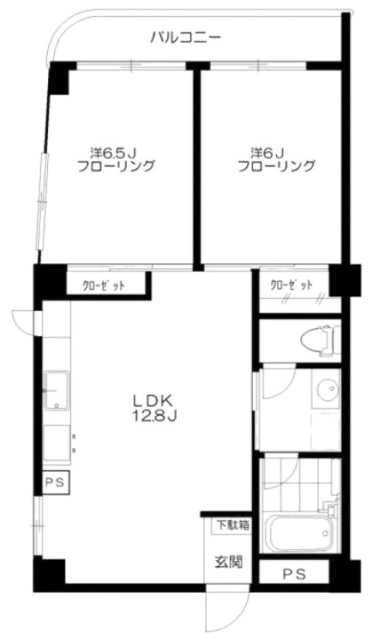 原宿ニュースカイハイツビル304 間取り図