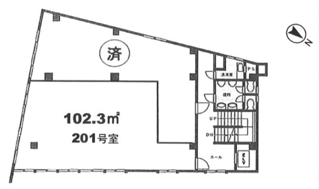 麻布台徳井ビル201 間取り図