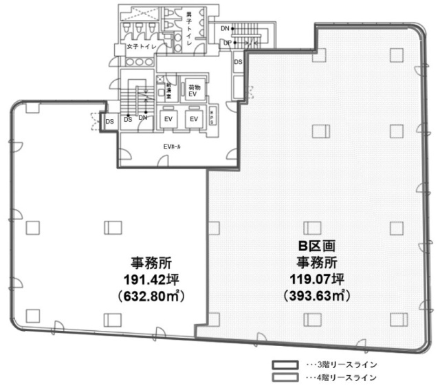 日本橋コアビル3F 間取り図