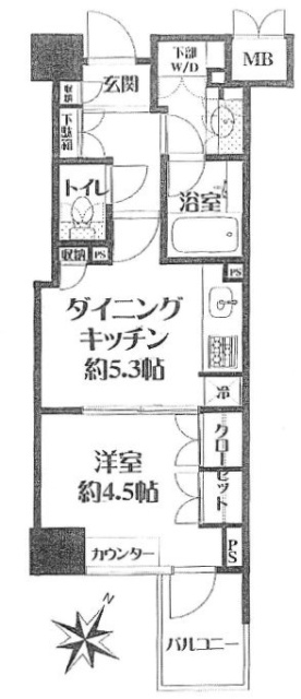 クオリア銀座ビル204 間取り図