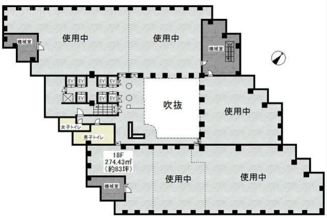 メトロポリタンプラザ・オフィスタワービル18F 間取り図