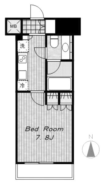芝ウエストビル402 間取り図