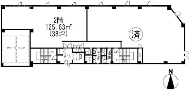 新町55ビル2F 間取り図