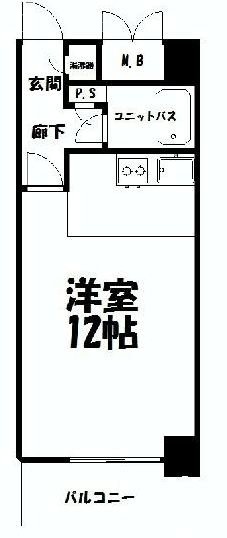 メローナ日本橋504 間取り図