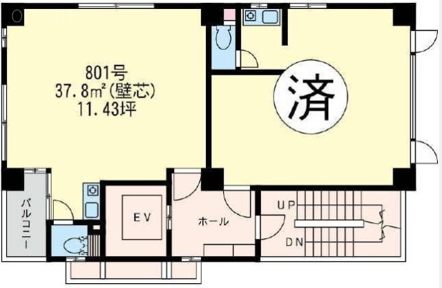 NGS横濱馬車道ビル801 間取り図