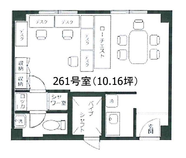 赤坂レジデンシャルホテル261 間取り図