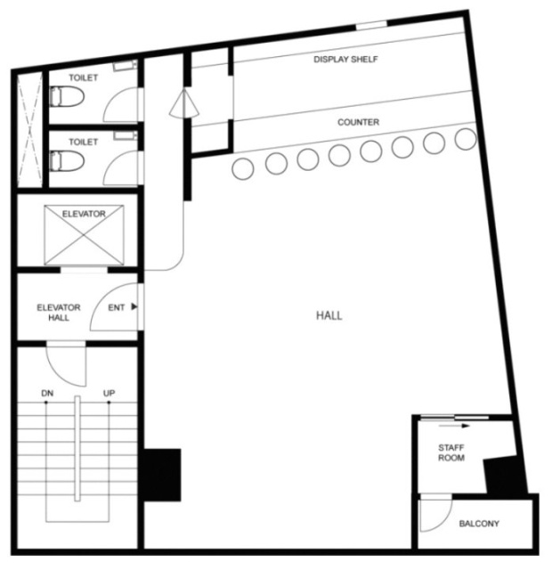 東李閣ビル8F 間取り図