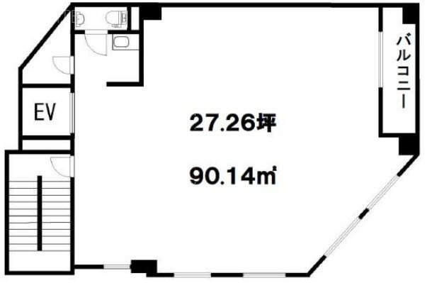 魚竹ビル3F 間取り図