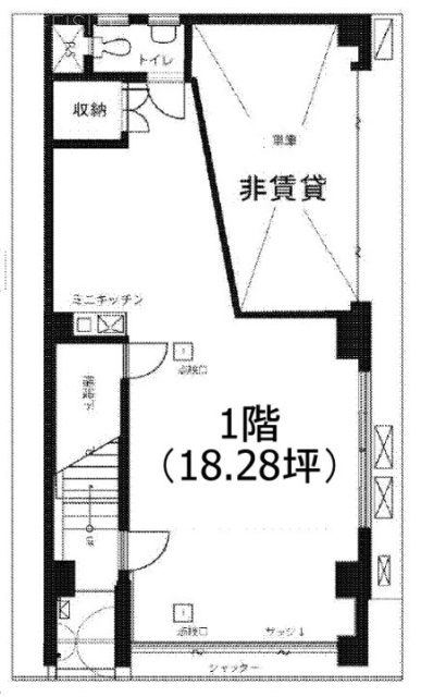 長谷川ビル1F 間取り図