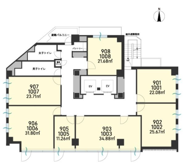 H1O渋谷神南905 間取り図