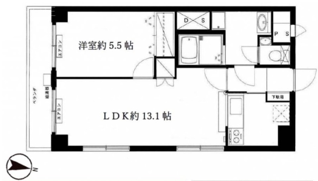 アパルトマンイトウ1006 間取り図