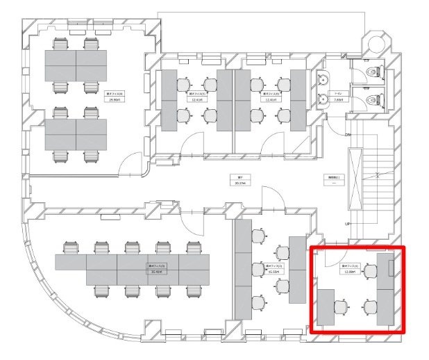 goodoffice新橋 (堀ビル)ビル301 間取り図