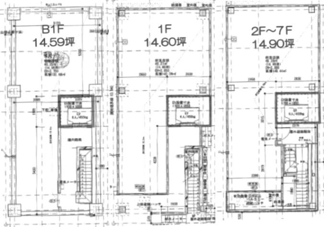 ACN築地二丁目ビルB1F～7F 間取り図