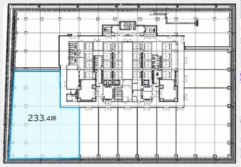 虎ノ門ヒルズビジネスタワー5F 間取り図