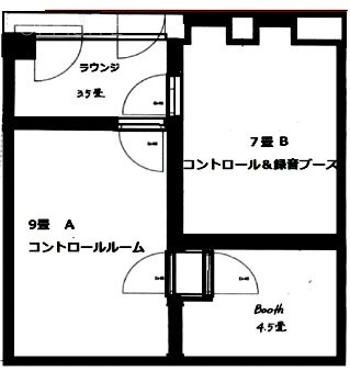 BS赤坂(ガルバスタジオ赤坂)B1F 間取り図