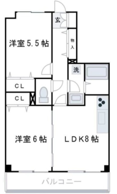 御苑ホームズ402 間取り図