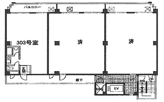 エクセルコート新宿303 間取り図