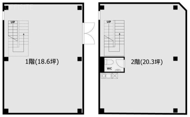 北青山アルコ1F~2F 間取り図